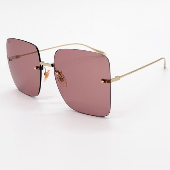 NEW GUCCI SUNGLASSES GG1147S 005 GOLD/PINK WOMEN EYEWEAR GUCCI PLUS EARRINGS main image 7